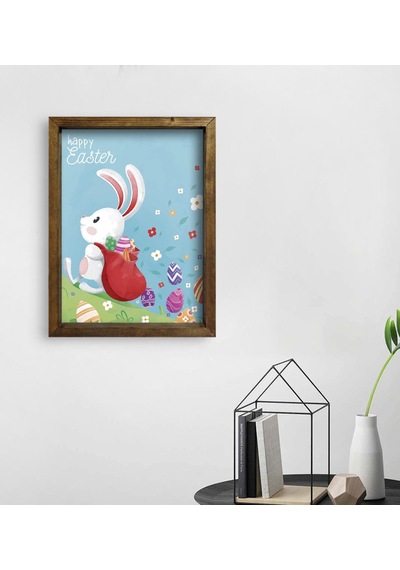 Bk Gift Paskalya Bayramı Doğal Masif Ahşap Çerçeveli Tablo 30X40C (535509050)