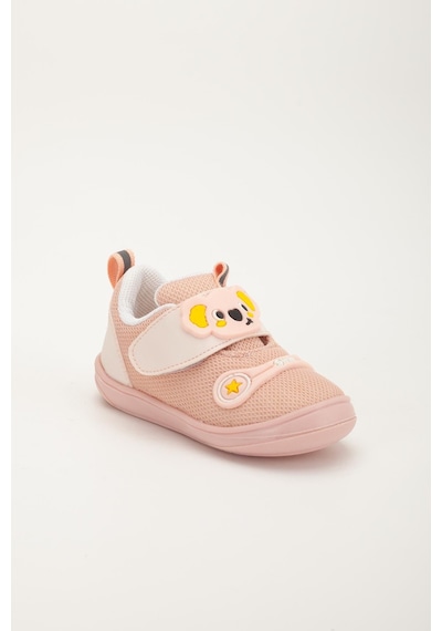 Şirin Bebe Şirinbebe Ortopedik Kız Bebek İlkadım Ayakkabı Pudra Cırtlı Anorak-4053 Pudra