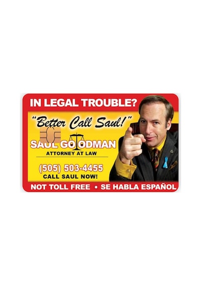 Better Call Saul Kartviziti Kart Kaplama Sticker Kart Etiketi