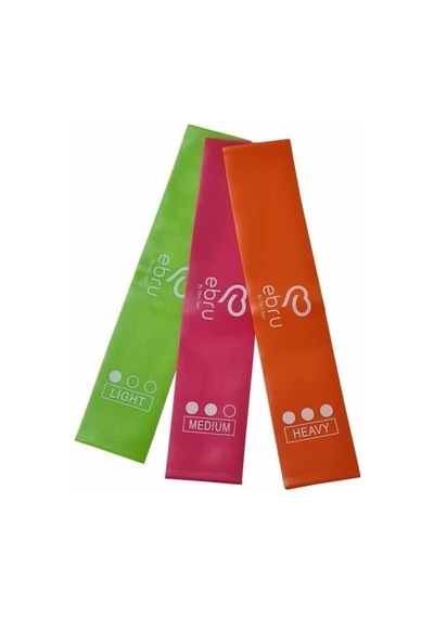 Ebru 3'lü Loop Pilates Bandı Çok Renkli