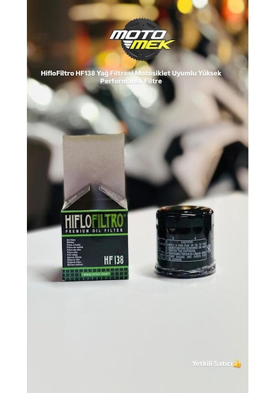 Hiflofiltro Hf138 Yağ Filtresi Motosiklet Uyumlu Yüksek Performanslı Filtre