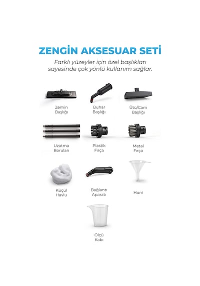 Pirantech CB- 02A 1200 W Buharlı Temizlik Makinası
