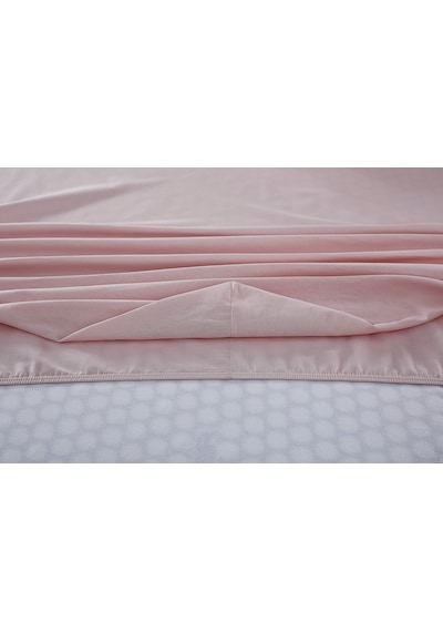 Colourful Fitted Çarşaf Çift King Size - Pudra