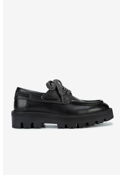Lofer Erkek Deri Kalın Tabanlı Püsküllü Klasik Loafer Siyah