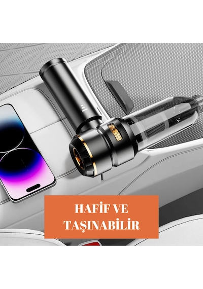 16000pa Üflemeli Güçlü Vakumlu Ev Ofis Araç Süpürgesi Güçlü El Süpürgesi Şarjlı Çok Fonksiyonlu
