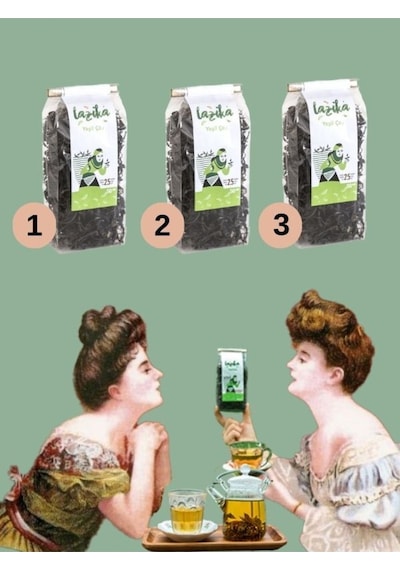 3'lü Set El Yapımı Yeşil Çay 3 50 G