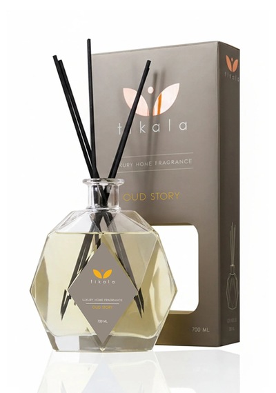 Bambu Çubuklu Kristal Oda Kokusu Oud Story 700 Ml - Home Fragrance 700 Ml Oud Story Odunsu