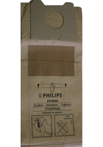 Philips Uyumlu Triathlon 2000 Kağit Toz Torbası 5 Adet+Filtre