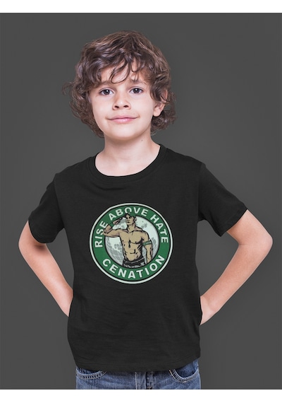 Bumeta John Cena Never Give Up Cenation American Güreşi Çocuk Tişört T-shirt Siyah