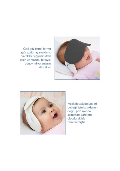 Babyjem Kepçe Kulak Önleyici ve Uyku Bandı Antrasit