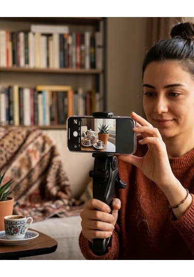 Masaüstü - 316 - Telefon Tripodu Katlanabilir Telefon Tutucu Video - Kmrsfres - Çekim Standı Çok Renkli