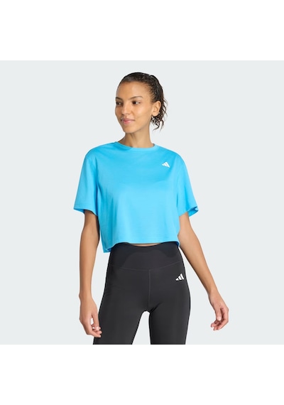 Adidas Train Essentials Boxy Workout Kadın T-shirt Kb7913 Mavi