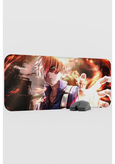 Shoto Todoroki Anime V2 - 70x30 Xl Gaming Kauçuk Kaymaz Taban Mouse Pad Fare Altlığı
