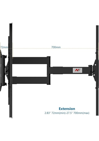 Nb Sp5 75"-110" Tv Uyumlu, Çift Kollu, Dönebilen, Vesa Destekli Ağır Hizmet Tipi Tv Askı Aparatı