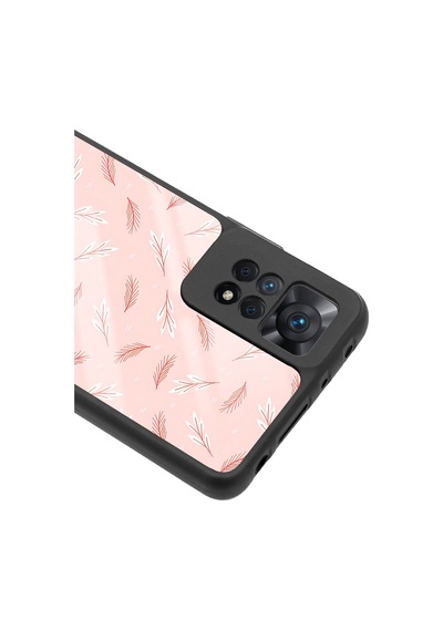 Xiaomi Redmi Note 11 Pro Pudra Yapraklı Tasarımlı Glossy Telefon Kılıfı Çok Renkli