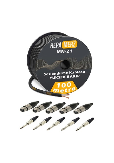 Hepa Merz Connection Paket-6 Mikrofon Kablosu Xlr-Jak Konnektör P