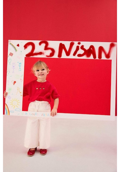 Defacto Paperbag Gabardin Pantolon Kız Bebek H0162a526smer105 Ekru-er105