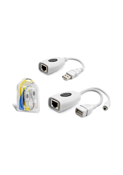 Usb Rj45 Kablolu Uzatıcı Seti 60 M - Beyaz Hdx5064 Evimdeyokyok