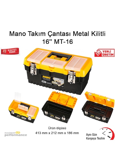 Mano Mt-16 Metal Kilitli Takım Çantası 16’’