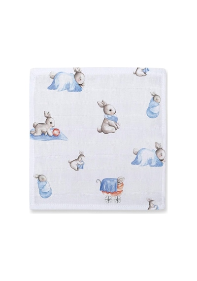% 100 Pamuk Bebe Lapin & Cotton Grey 10 Lu Müslin Ağız Bezi Paketi Clothmp2018-c Çok Renkli