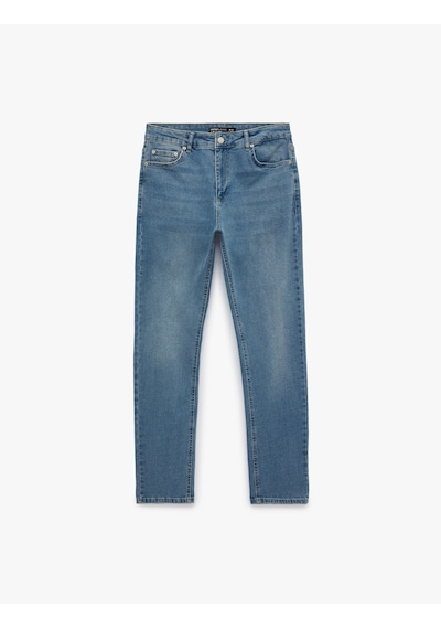 Koton Normal Bel Cepli Pamuklu Slim Fit Jean Pantolon - Brad Jean Açık İndigo 7wam40140nd Koton Normal Bel Cepli Pamuklu Slim Fit Jean Pantolon - Brad Jean Açık İndigo 7wam40140nd