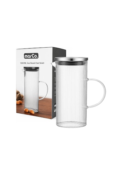Marco İnce Desenli Cam Sürahi 1500 Ml