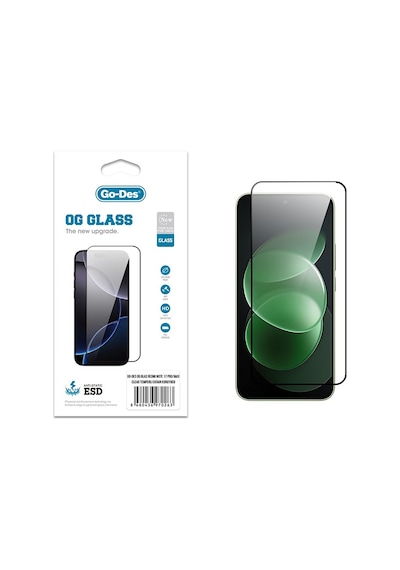 Xiaomi Redmi Note 17 Pro Uyumlu Go Des Og Glass Antistatik Temperli Cam Ekran Koruyucu Şeffaf