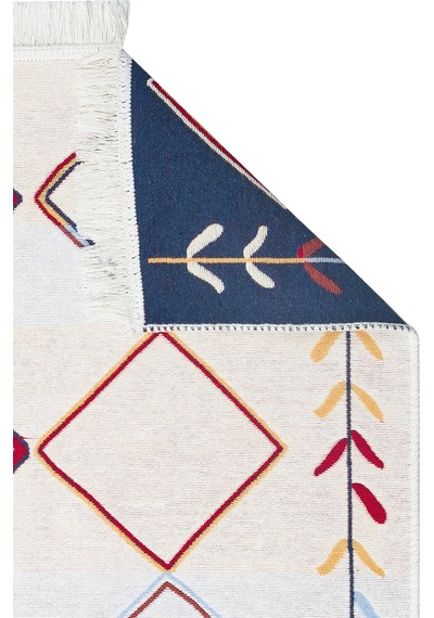 Hoom Rugs Samos Sms 21 Multy Yıkanabilir Çift Taraflı Pamuk Kilim Çok Renkli