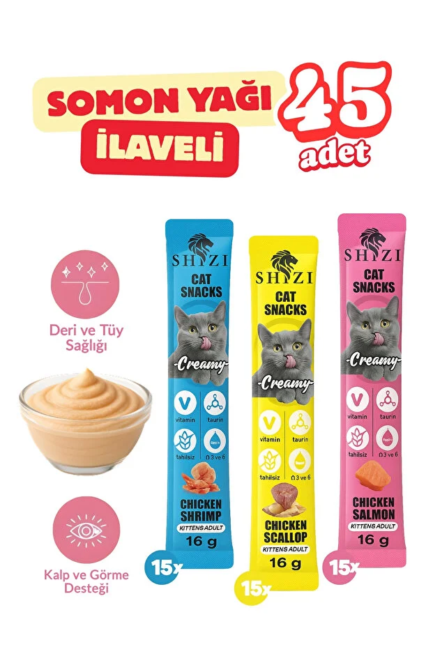 Shzi Shizi Creamy Krema Kedi Ödülü 45x16gr