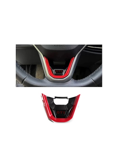 Autogp Vw Golf 8 Gti Direksiyon Orta Trimi Kırmızı Renkli