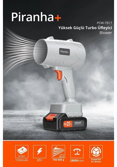 Piranha PCW-7917 21V 300W Şarjlı Turbo Üfleyici