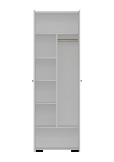 Dhddlp1b Duru Lazer Desenli 2 Kapaklı Raflı Gardırop Beyaz