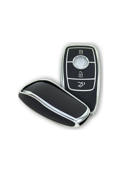 Mercedes Uyumlu Benz 2017-2020 Fbs4 Tip 1 Box Siyah-gümüş Oto Anahtar Kumanda Kabı Kılıf Oto Anahtarlık