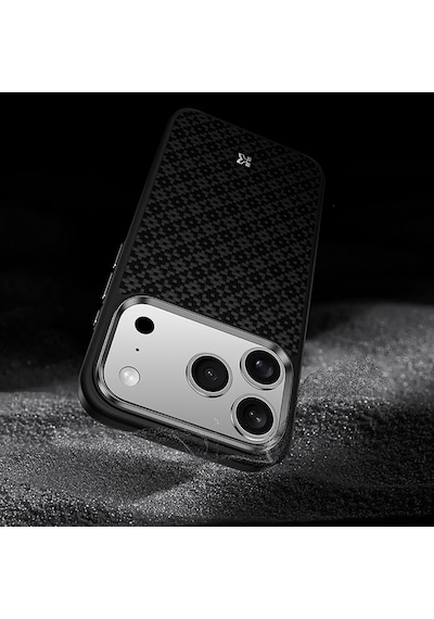 Apple Uyumlu iPhone 17 Pro Max Kılıf M-safe Özellikli Benks Armorpro Armorgrid Serisi Kevlar Kapak Siyah Siyah