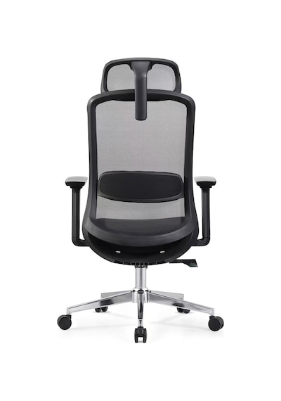 Ofisbazaar London Ergonomik Mesh Yönetici Koltuğu Ayarlanabilir Başlıklı Siyah Siyah