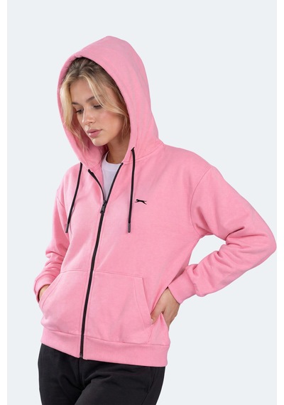Slazenger Flores Kadın Kapüşonlu Pembe Sweatshırt