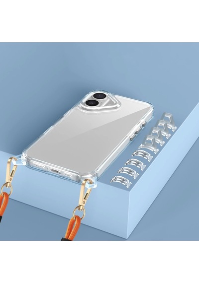 Apple Uyumlu iPhone 16 Plus Kılıf Airbagli Takılabilir Askı Aparatlı Redclick Snap Silikon Kapak