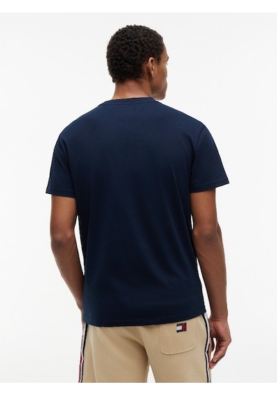 Tommy Hilfiger Tjm Reg Entry Dna Ss Tee Erkek Mavi T-shirt - Dm0dm23406