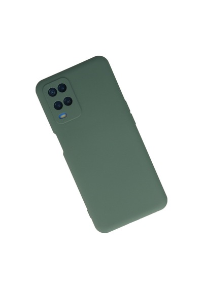 Oppo A54 4g Uyumlu Kılıf Nano İçi Kadife Silikon - Koyu Yeşil