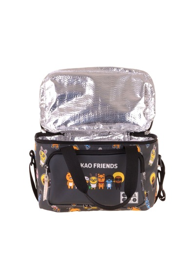 Calacilo İki Bölmeli Thermo Okul Beslenme Çantası - Kakao Friends Baskılı Siyah Renk Erkek Çocuk - C4078