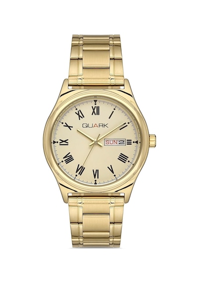 Qm-v006g-9b Unisex Klasik Roma Rakamlı Kol Saati Gümüş