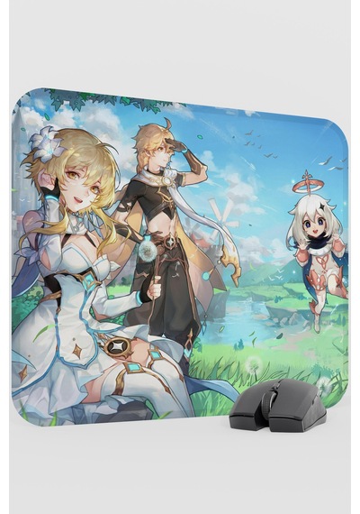 Aether Lumine Genshin Impact Anime Gacha V5 - 48x40 Xl Gaming Mouse Pad Fare Altlığı
