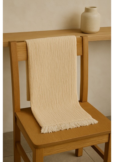 Çok Amaçlı Müslin Peştemal, Hızlı Kuruyan Plaj Ve Banyo Havlusu, 100 X 200 Cm, %100 Pamuk Beyaz - 722354837 Beyaz