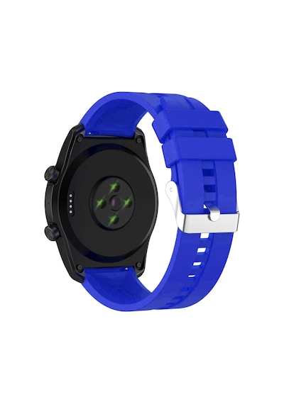 Forzacase Huawei Watch Buds İçin Tokalı Çizgi Desen Silikon Kordon Kayış - Fc369 Mavi