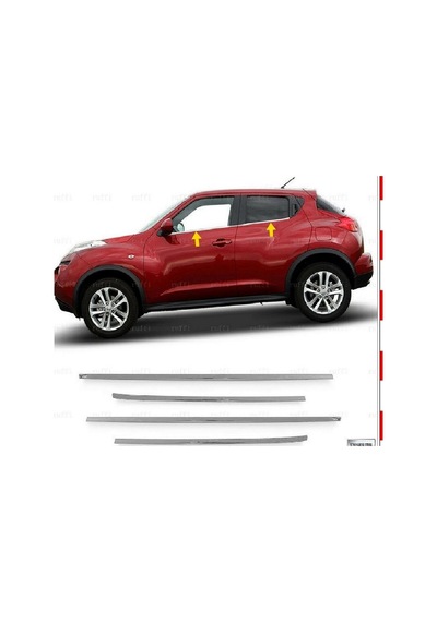 Nıssan Juke Cam Çıtası Paslanmaz Çelik Krom 4 Prç