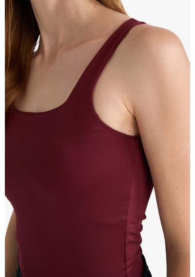 Defacto Kare Yaka Askılı Çıtçıtlı Body F8245ax25aubr115 Bordo-br115 Defacto Kare Yaka Askılı Çıtçıtlı Body F8245ax25aubr115 Bordo-br115