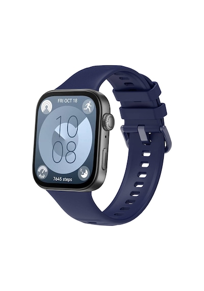 Huawei Watch Fit 3 Band Serisi Klasik Kordon Silikon Strap Kayış-lacivert Lacivert