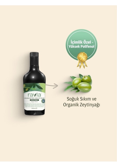 Ravla Organik Erken Hasat Zeytinyağı İçimlik 500ml