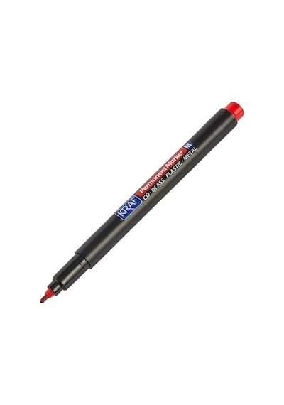 KRAF ASETAT KALEMİ OHP PLUS 280 (M) KIRMIZI (12 Adet) Kırmızı