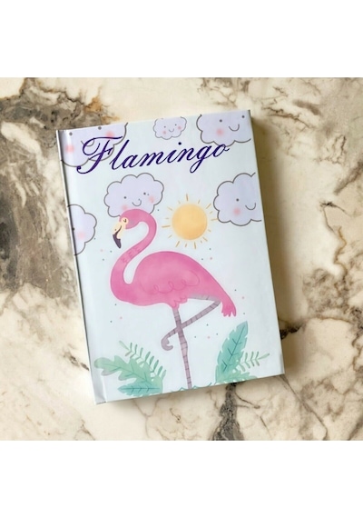 Flamingo Tasarımlı Çizgisiz Noktalı Defter